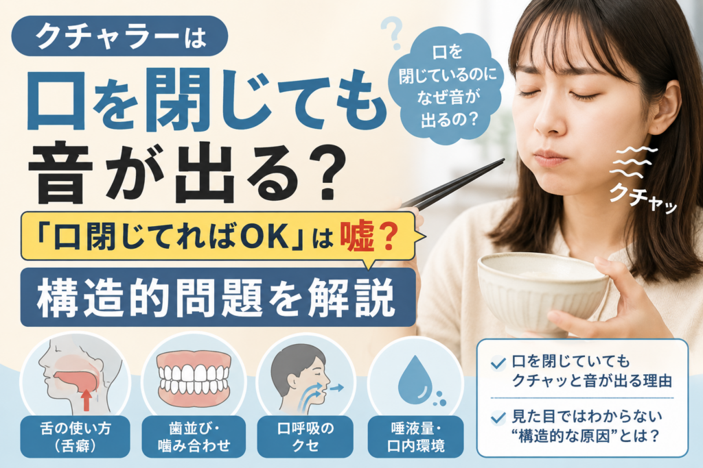 クチャラー口を閉じても音がでる