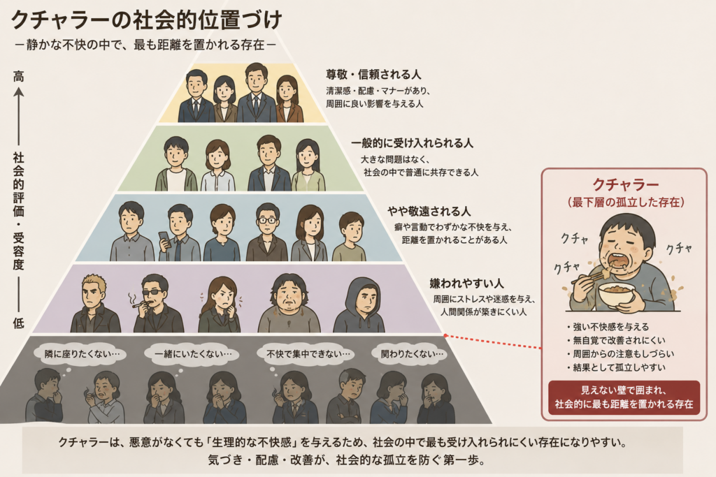 クチャラーの社会的位置づけ