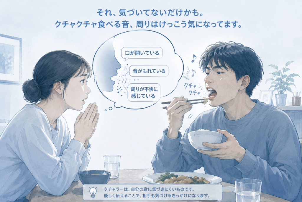 クチャラーを気づかせたい