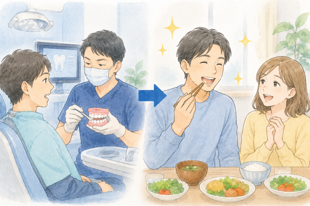 旦那のクチャラー改善（歯科）